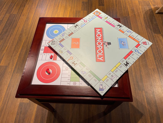 Multi-Game Table, Monopoly, Scrabble, Sequence, Chess, Checkers, Cluedo, Poker, Aggravation and Backgammon, Christmas Gift