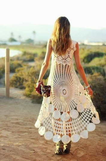 Handmade Crochet Beach Wedding Dress