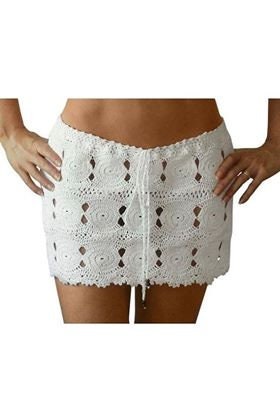 Coliumo drawstring mini skirt - Handmade mini skirt - Crochet outfit - Crochet beachwear - Crochet Mini Skirt - Handmade Crochet Skirt