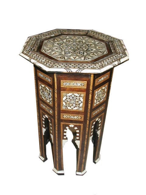 Mother of Pearl Side Table , Moroccan furniture