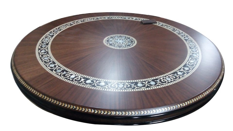 Round Arabesque Dining Room/Chairs with Mother of Pearl Inlay