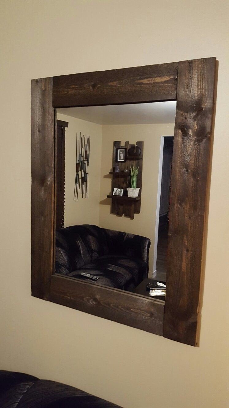 Wooden Living Room/Hallway/Entrance Mirror