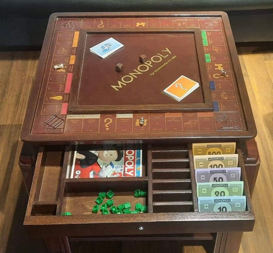 Fully Customisable Monopoly Wooden Board, Christmas gift